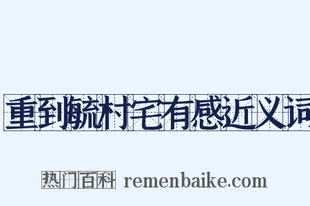重到毓村宅有感近义词是什么意思的图片